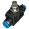 Speed control fitting PBT Uni-directional flow control